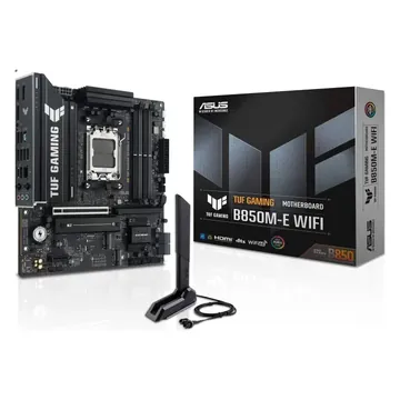 Материнская плата Asus TUF Gaming B850M-E WIFI, 4xDDR5, 15xUSB, mATX, 3xM.2, 4xSATA3, 2PCIe16x, PCIe1x 2DP HDMI, сокет AM5