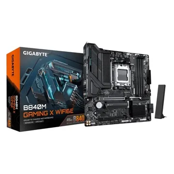 Материнская плата Gigabyte B840M Gaming P WF6E, 4xDDR5, 10xUSB, mATX, M.2, 4xSATA, PCIe16x, PCIe1x 2xDP HDMI Type-C, сокет AM5