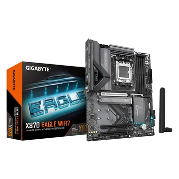 Материнская плата Gigabyte X870 Eagle WIFI7, 4xDDR5, 15xUSB, USB 3.2 ATX, 3xM.2, 3PCIe16x HDMI Type-C WiFi, сокет AM5