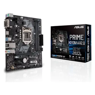Материнская плата Asus H310M-R, 2xDDR4, 10xUSB, USB 3.1, mATX, PCIe, PCIe16x VGA DVI HDMI, сокет LGA1151v2