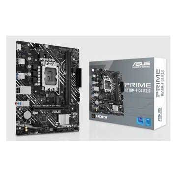 Материнская плата Asus H610M-F D4 R2.0, 2xDDR4, 10xUSB, 2xSATAIII, mATX, M.2, PCIe16x, PCIe1x, HDMI, сокет LGA1700