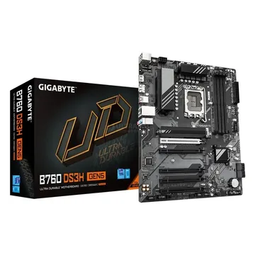 Материнская плата Gigabyte B760 DS3H GEN5, 4xDDR5, 11xUSB, 4xSATAIII, ATX, M.2, 5xPCIe16x, HDMI, DP, сокет LGA1700