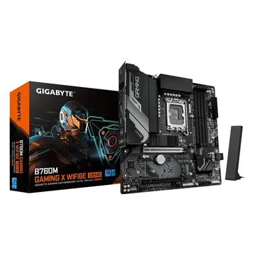 Материнская плата Gigabyte B760M G X WF6E GEN5, 4xDDR5, 15xUSB, 4xSATA3, ATX, M.2, PCIe16x, 2PCIe1x, HDMI, DP, WiFi, сокет LGA1700