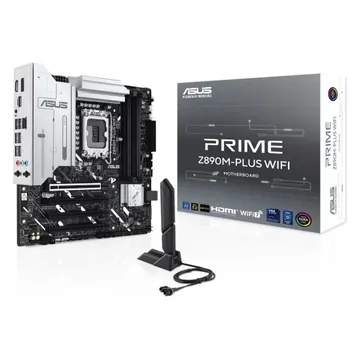 Материнская плата Asus Z890M-PLUS WIFI, 4xDDR5, 15xUSB, mATX, M.2, 2PCIe16x, 2PCIe1x HDMI, DP, сокет LGA1851