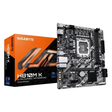 Материнская плата Gigabyte H810M K, 2xDDR5, 10xUSB, mATX, 1xM.2, 4xSATA, 1PCIe16x, 1PCIe1x, HDMI, DP, сокет LGA1851