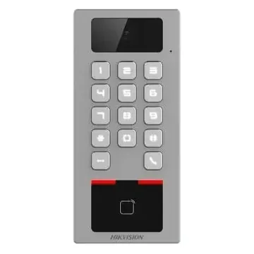 Терминал доступа-аудиодомофон Hikvision DS-K1T502DBFWX Mifare, отпечаток, WIFI, IP65, IK09