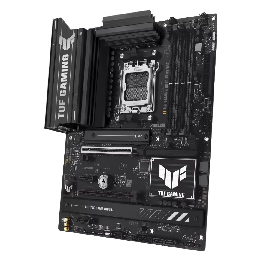 Материнская плата Asus TUF Gaming B850-PLUS WIFI, 4xDDR5, 17xUSB, ATX, 3xM.2, 3PCIe16x, 2PCIe1x DP HDMI, сокет AM5