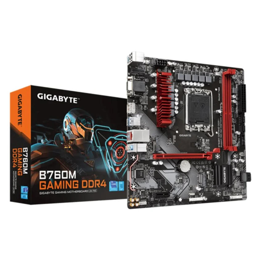 Материнская плата Gigabyte B760M D3HP DDR4, 4xDDR4, 12xUSB, 4xSATAIII, mATX, M.2, PCIe16x, 2PCIe1x, VGA, HDMI, DP, сокет LGA1700