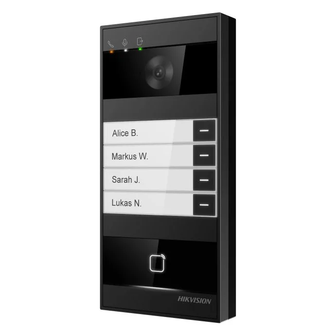 IP вызывная панель Hikvision DS-KV8114-NWE1 4MP, 150°, WiFi, Mifare, Bluetooth, PoE, IP66, IK08 Metal