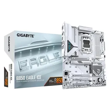 Материнская плата Gigabyte B850 Eagle ICE, 4xDDR5, 15xUSB, ATX, 3xM.2, 4PCIe16x, DP, HDMI, Type-C, сокет AM5