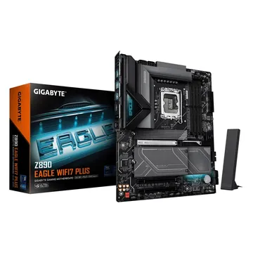 Материнская плата Gigabyte Z890 Eagle PLUS, 4xDDR5, 9xUSB, ATX, 4xM.2, 3PCIe16x, DP, Type-C, сокет LGA1851