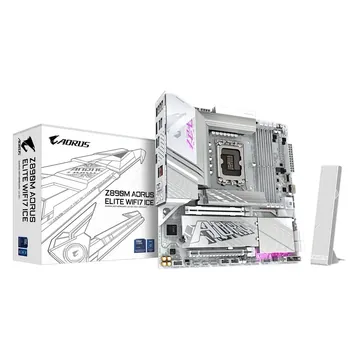 Материнская плата Gigabyte Z890M A Elite WF7 ICE, 4xDDR5, 15USB, mATX, 3M.2, 4SATA, 2PCIe16x, HDMI, DP, Type-C, WiFi, сокет LGA1851