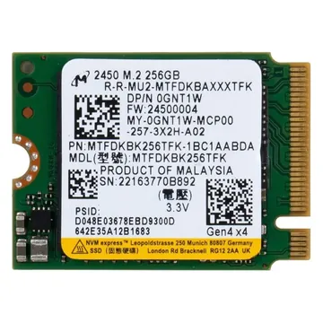 SSD-накопитель M 2450 256GB M.2 NVME PCIE 2230