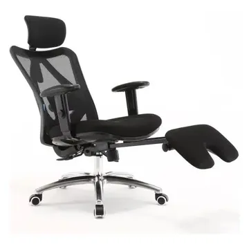 Офисное кресло Sihoo M18-B158 чёрный 2D Armrest, class 3 TUV gaslift, 350mm aluminium base, Footrest