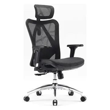 Офисное кресло Sihoo M18-N107 чёрный 2D Armrest, class 3 TUV gaslift, 350mm aluminium base