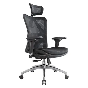 Офисное кресло Sihoo M57C-201 чёрный 3D Armrest, class 3 TUV gaslift, 350mm steel base
